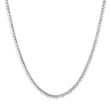 14K White Gold Setting with 7.98ct Diamond Necklace
