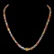 14K Yellow Gold 28.60ct Fancy Color Sapphire and 1.15ct Diamond Necklace