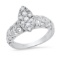 14K White Gold Setting with 0.43ct Diamond Ladies Ring