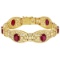 14k Yellow Gold 18.11ct Ruby 6.72ct Diamond Bracelet
