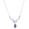 14K Gold Setting with 1.25ct Sapphire and .42ct Diamond Pendant