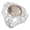14k White Gold 7.16ct Morganite 1.21ct Diamond Ring