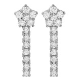14k White Gold 1.89ct Diamond Earrings
