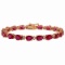14k Rose Gold 17.41ct Ruby 0.62ct Diamond Bracelet