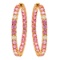 14k Yellow Gold 8.21ct Pink Sapphire 0.87ct Diamond Earrings