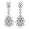 14k White Gold 3.10ct Diamond Earrings