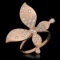 14K Rose Gold 0.85ct Diamond Butterfly
