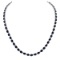 14k White Gold 33.56ct Sapphire 1.70ct Diamond Necklace