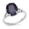 14K White Gold Setting with 3.56ct Sapphire and 0.10ct Diamond Ladies Ring