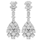 14K Gold 3.17ct Diamond Earrings