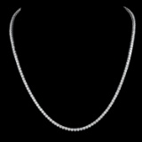 14K White Gold and 7.98ct Diamond Necklace