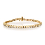 14K Yellow Gold Setting with 2.0ct Diamond Bracelet