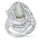 Platinum Setting with 2.77ct Cat's Eye Chrysoberyl and 1.32ct Diamond Ladies Ring