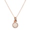 14K Rose Gold Setting with 0.80ct Opal and 0.17ct Diamond LALI