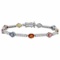 14k White Gold 5.67ct Sapphire 1.74ct Diamond Bracelet