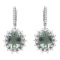 14k White Gold 8.87ct Aquamarine 0.80ct Diamond Earrings