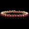 14K Gold 22.95ct Ruby 1.06ct Diamond Bracelet