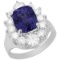 14k White Gold 4.52ct Tanzanite 1.71ct Diamond Ring