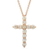 14K Rose Gold and 1.05ct Diamond Pendant