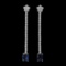 14K Gold 1.30ct Sapphire 1.15ct Diamond Earrings