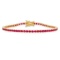 14K Yellow Gold with 4.82ct Ruby and 0.33ct Diamond Bracelet