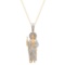 14K Yellow Gold Setting with 0.96ct Diamond Icon Pendant