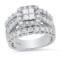 14K White Gold Setting with 2.03ct Diamond Ladies Ring
