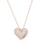 18K Rose Gold .44ct Diamond Heart