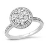 14K White Gold Setting with 1.00ct Diamond Ladies Ring