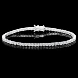 18K White Gold and 4.38ct Diamond Bracelet