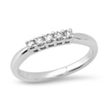 14K White Gold Setting with 0.21ct Diamond Ladies Band