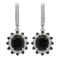 14k White Gold 7.00ct & 0.97ct Sapphire 1.01ct Diamond Earrings