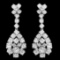 14K White Gold and 2.92ct Diamond Earrings