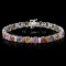 14K Gold 23.22ct Sapphire 1.64ct Diamond Bracelet