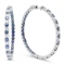 14K Gold 8.01ct Sapphire 2.37cts Diamond Earrings