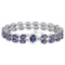 14k White Gold 29.20ct Tanzanite 0.52ct Diamond Bracelet