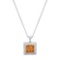 18K White Gold Setting with 1.22ct Citrine and 0.17ct Diamond Ladies Pendant