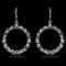 14k Rose Gold 32.14ct Aquamarine 0.80ct Diamond Earrings