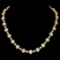 14K Yellow Gold 31.91ct Opal and 2.22ct Diamond Necklace