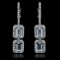 14k Gold 6.58ct Aquamarine & 2.20ct  Diamond Earrings