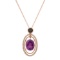 14K Rose Gold Setting with 4.45ct Amethyst, 0.44ct Sapphire and 0.24ct Diamond LALI