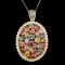 14K Gold 17.38ct Sapphire 1.03ct Diamond Pendant