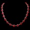 14K Yellow Gold 68.85ct Ruby and 1.82ct Diamond Necklace