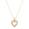 10K Yellow Gold Setting with 18 14K Chain and 0.35ct Diamond Heart Pendant