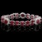 14K Gold 42.78ct Ruby 1.61ct Diamond Bracelet