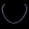 14K White Gold 56.35ct Sapphire and 1.56ct Diamond Necklace