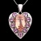 14K Gold 15ct Morganite 3.82ct Sapphire 0.45ct Diamond Pendant
