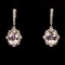 14K Gold 9.12ct Morganite 2.62ct Diamond Earrings
