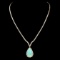 14K Yellow Gold 8.50ct Opal and 6.35ct Diamond Necklace