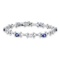 18K White Gold Setting with 3.23ct Sapphire and 0.20ct Diamond Bracelet